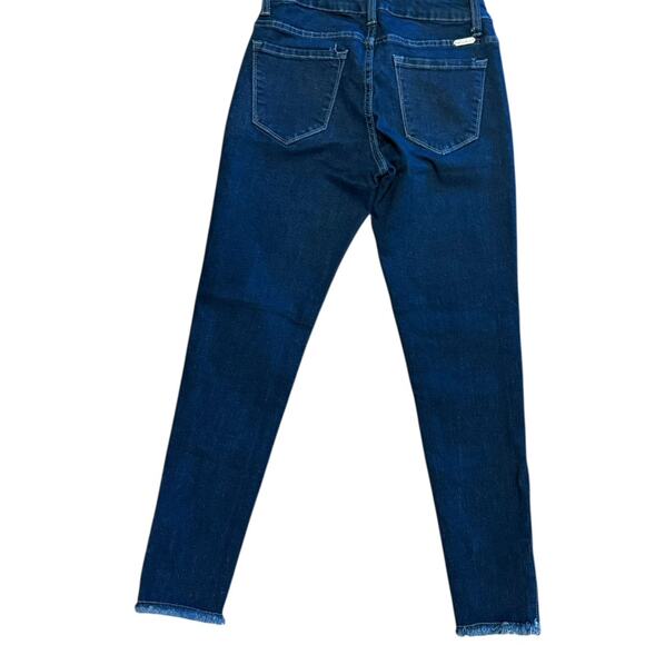 KanCan Women’s Size 5 Skinny Jeans with Zip Ankles and Raw Edge Hem - Picture 2 of 8